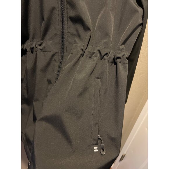 Gerry Womens Black Softshell Hooded Jacket Size XL Adjustable Waist Zip Pockets - Picture 6 of 8